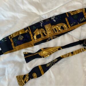 Hermes Cummerbund and Tie Set